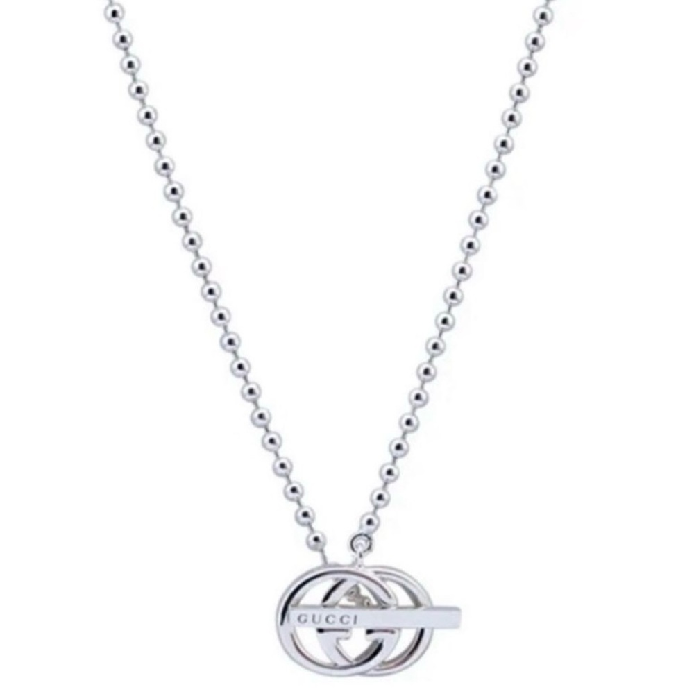 NWT 100% Authentic GUCCI Britt Gg Toggle Necklace 16”